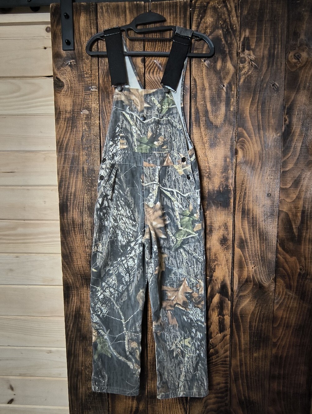 FieldStaff Youth Camo Hunting Bib Overalls Size M 8/10 Realtree Style Camouflage